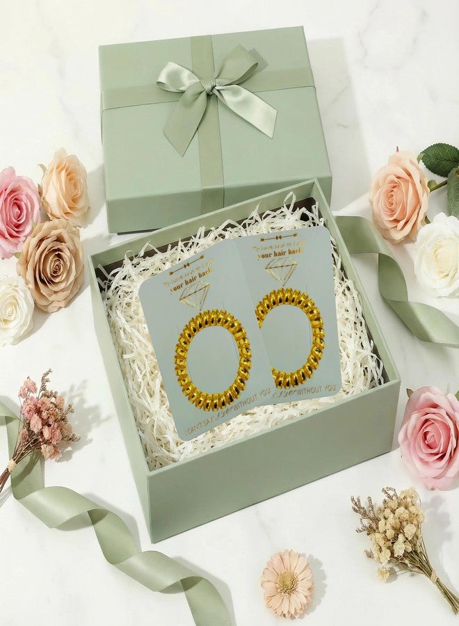 Cctvrtv Bridesmaid Proposal Gifts Set of 8 Spiral Hair Ties with Proposal Card Hair Ties No Damage, Creaseless Ponytail Holders for Thick & Thin Hair Phone Cord Coils Ideal Gifts for Women - Image 2